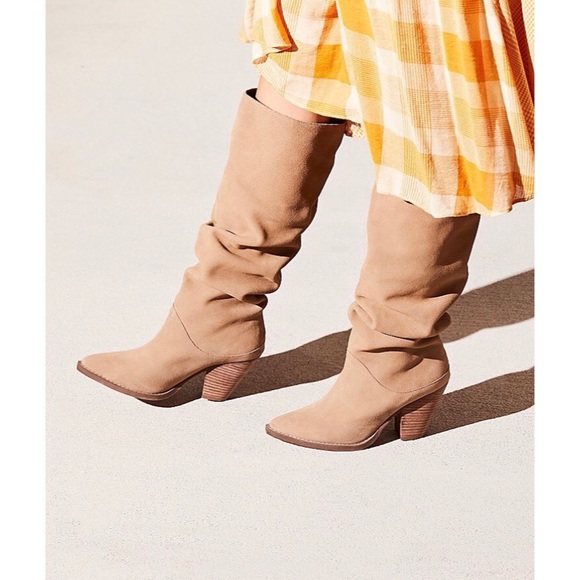 Free People Shoes - FREE PEOPLE LYDIA SUEDE SLOUCH KNEE HIGH BOOTS